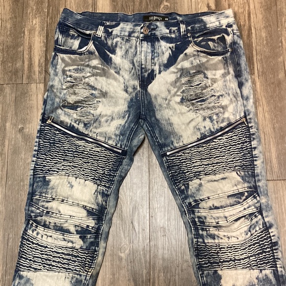 Moto Stone Washed Mens Jeans - Picture 2 of 9